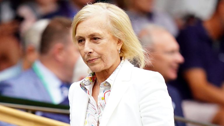 Wimbledon 2022 - Day One - All England Lawn Tennis and Croquet Club
Martina Navratilova in the Royal Box on day one of the 2022 Wimbledon Championships at the All England Lawn Tennis and Croquet Club, Wimbledon. Picture date: Monday June 27, 2022.