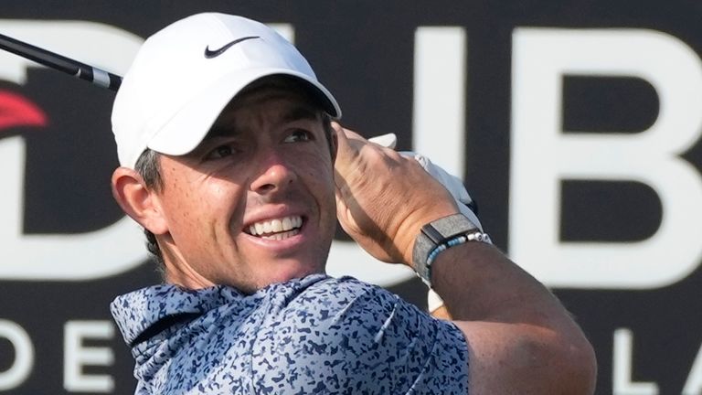 Highlights from the final round of the Hero Dubai Desert Classic at the Emirates Golf Club, where Rory McIlroy impressed
