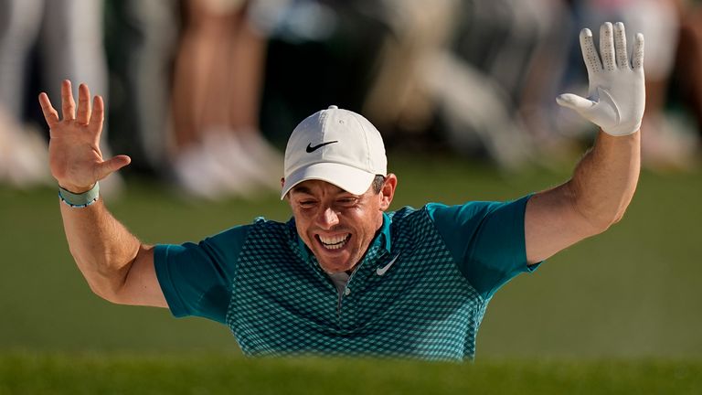 Rory McIlroy completes his incredible final round by holing a brilliant bunker shot for birdie at the 2022 Masters